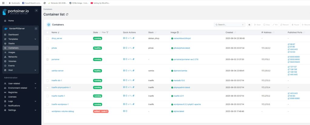 Portainer Docker Dashboard